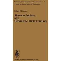 Riemann Surfaces and Generalized Theta Functions [Paperback]