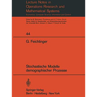 Stochastische Modelle demographischer Prozesse [Paperback]