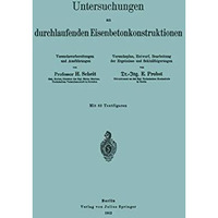 Untersuchungen an durchlaufenden Eisenbetonkonstruktionen [Paperback]