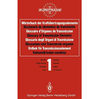 W?rterbuch der Kraft?bertragungselemente / Diccionario de elementos de transmisi [Paperback]