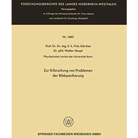 Zur Erforschung von Problemen der Bildspeicherung [Paperback]