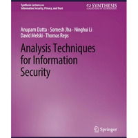 Analysis Techniques for Information Security [Paperback]