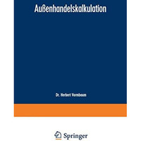 Au?enhandelskalkulation [Paperback]