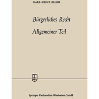 B?rgerliches Recht Allgemeiner Teil [Paperback]