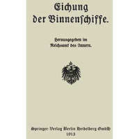 Eichung der Binnenschiffe [Paperback]