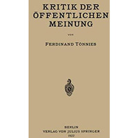 Kritik der ?ffentlichen Meinung [Paperback]