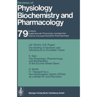 Reviews of Physiology, Biochemistry and Pharmacology [Paperback]