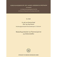 R?ckschlagsicherheit von Flammensperren aus Sintermetallen [Paperback]