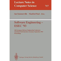 Software Engineering - ESEC '93: 4th European Software Engineering Conference, G [Paperback]