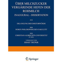 ?ber Milchzucker Verg?rende Hefen der Rohmilch [Paperback]