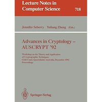 Advances in Cryptology - AUSCRYPT '92: Workshop on the Theory and Application of [Paperback]