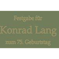 Aktuelle Ern?hrungswissenschaftliche Probleme: Festgabe f?r Konrad Lang zum 75.  [Paperback]