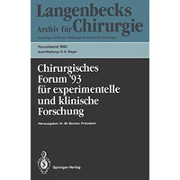 Chirurgisches Forum 93 f?r experimentelle und klinische Forschung: 110. Kongre? [Paperback]