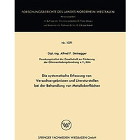 Die systematische Erfassung von Versuchsergebnissen und Literaturstellen bei der [Paperback]