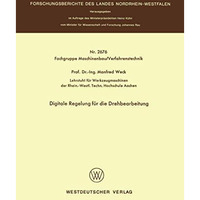 Digitale Regelung f?r die Drehbearbeitung [Paperback]