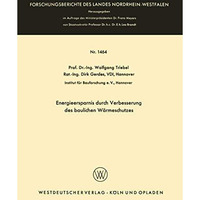 Energieersparnis durch Verbesserung des baulichen W?rmeschutzes [Paperback]