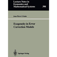 Exogeneity in Error Correction Models [Paperback]