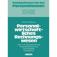 Personalwirtschaftliches Rechnungswesen [Paperback]