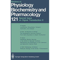 Reviews of Physiology Biochemistry and Pharmacology [Paperback]