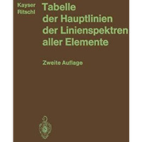 Tabelle der Hauptlinien der Linienspektren aller Elemente nach Wellenl?nge geord [Paperback]