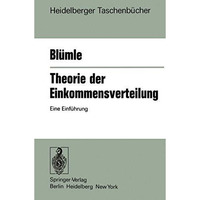 Theorie der Einkommensverteilung: Eine Einf?hrung [Paperback]