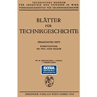 Bl?tter f?r Technikgeschichte [Paperback]