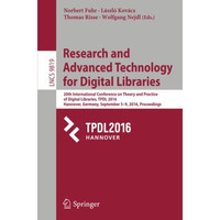 Research and Advanced Technology for Digital Libraries: 20th International Confe [Paperback]