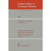 Advanced Information Systems Engineering: Second Nordic Conference CAiSE '90, St [Paperback]