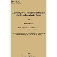 Ausl?sung von Vakuolenkontraktion Durch Undissoziierte Basen [Paperback]