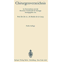 Chirurgenverzeichnis [Paperback]