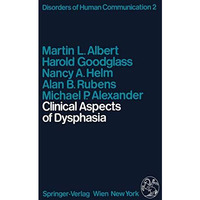 Clinical Aspects of Dysphasia [Paperback]