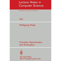 Compiler Specification and Verification [Paperback]