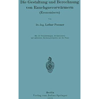 Die Gestaltung und Berechnung von Rauchgasvorw?rmern (Economisern) [Paperback]