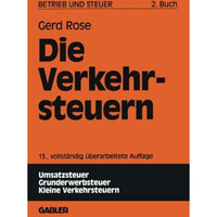 Die Verkehrsteuern [Paperback]