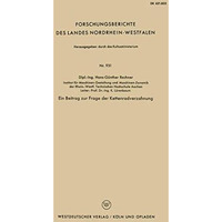 Ein Beitrag zur Frage der Kettenradverzahnung [Paperback]