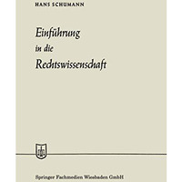 Einf?hrung in die Rechtswissenschaft [Paperback]