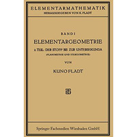 Elementargeometrie: Der Stoff Bis Zur Untersekunda [Paperback]