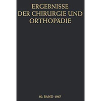 Ergebnisse der Chirurgie und Orthop?die [Paperback]