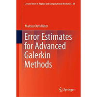 Error Estimates for Advanced Galerkin Methods [Hardcover]