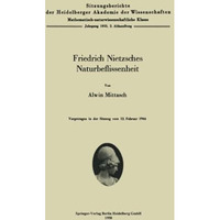 Friedrich Nietzsches Naturbeflissenheit [Paperback]