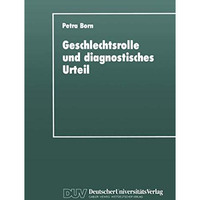 Geschlechtsrolle und diagnostisches Urteil [Paperback]