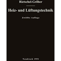 H. Rietschels Lehrbuch der Heiz- und L?ftungstechnik [Paperback]