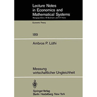 Messung wirtschaftlicher Ungleichheit [Paperback]