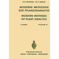 Modern Methods of Plant Analysis / Moderne Methoden der Pflanzenanalyse [Paperback]