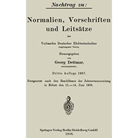 Nachtrag zu: Normalien, Vorschriften und Leits?tze des Verbandes Deutscher Elekt [Paperback]