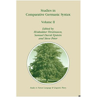 Studies in Comparative Germanic Syntax: Volume II [Paperback]