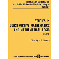 Studies in Constructive Mathematics and Mathematical Logic Part 2 [Paperback]