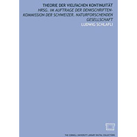 Theorie der vielfachen Kontinuit?t [Paperback]