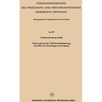 Untersuchung der W?scheentw?sserung mit Hilfe von Zentrifugen und Pressen [Paperback]