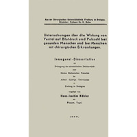 Untersuchungen ?ber die Wirkung von Veritol auf Blutdruck und Pulszahl bei gesun [Paperback]